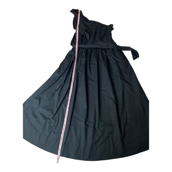 J. Crew One Shoulder Cotton Tie Waist Poplin Midi Dress Size 2P & 14 Style CA430 - Picture 7 of 16